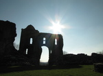 SX17252 Silhouette of gatehouse at Llawhaden Castle.jpg